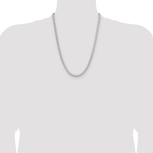 Sterling Silver 4mm D/C Square Franco Chain