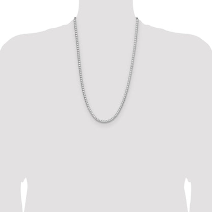 Sterling Silver 4mm D/C Square Franco Chain
