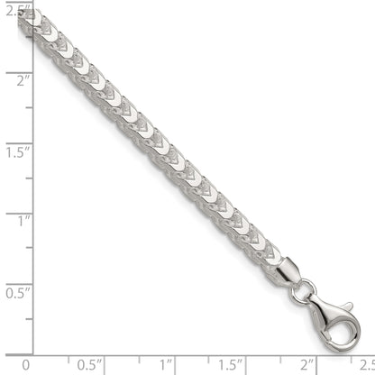 Sterling Silver 4mm D/C Square Franco Chain