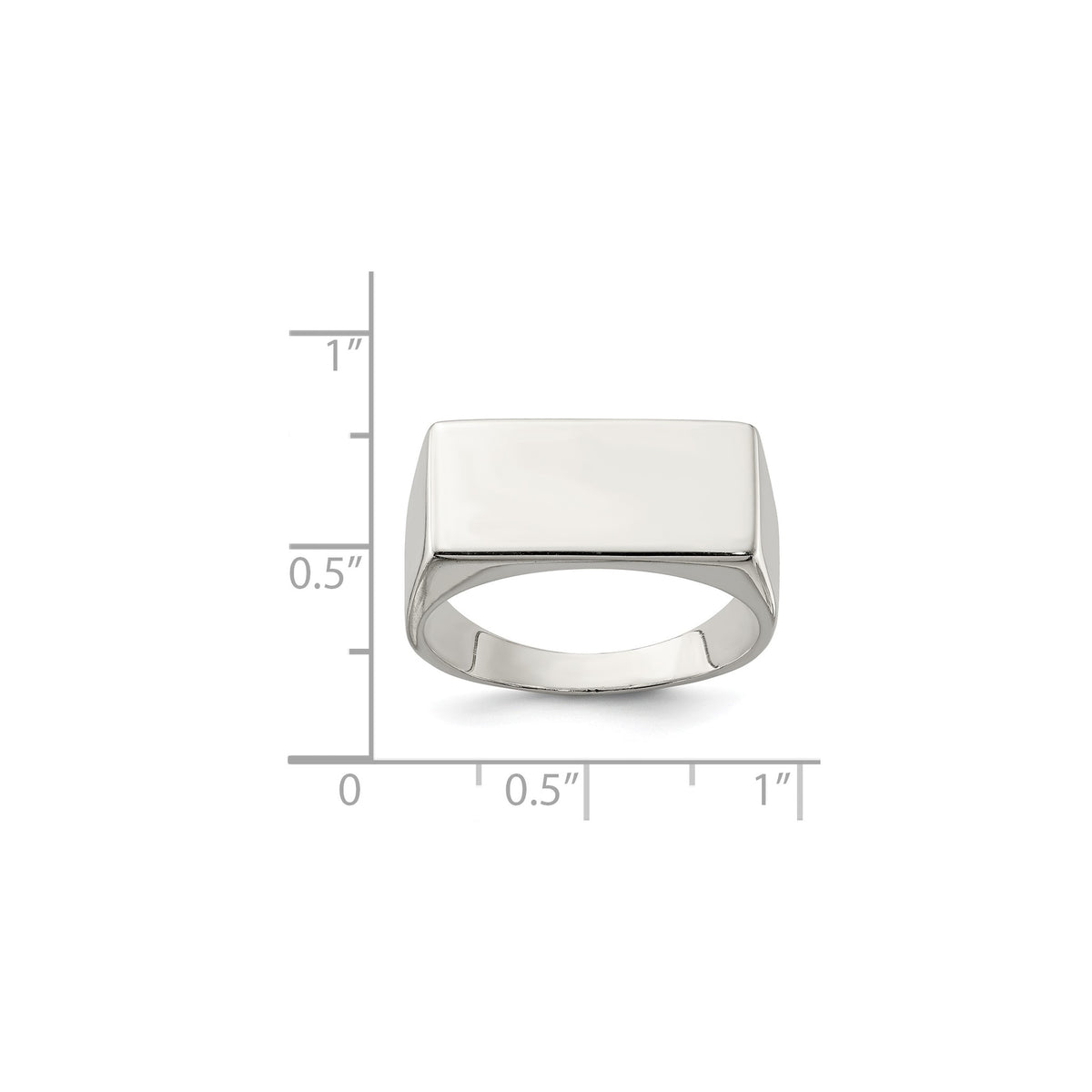 Sterling Silver 9x19mm Closed Back Signet Ring