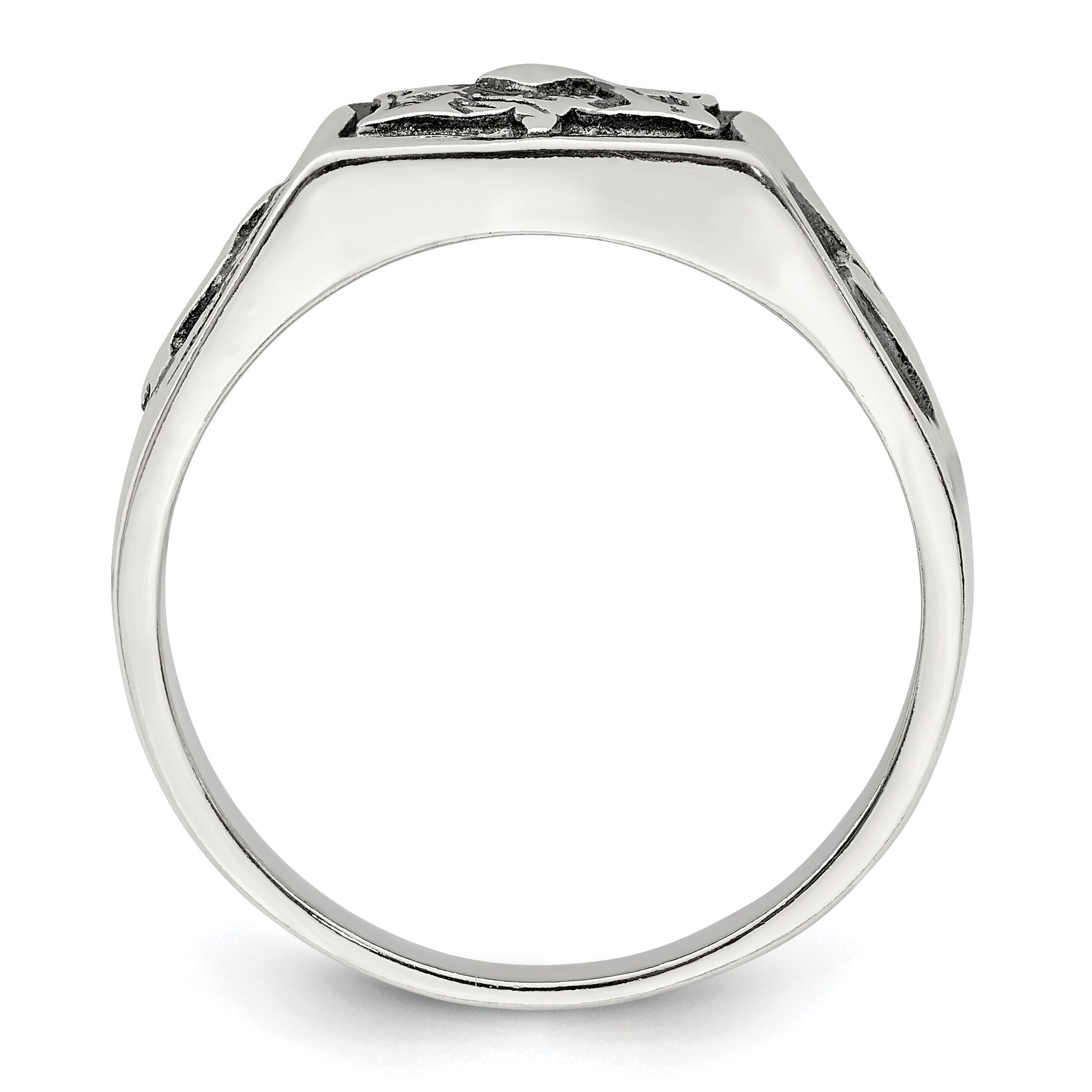 Sterling Silver Antiqued Masonic Ring