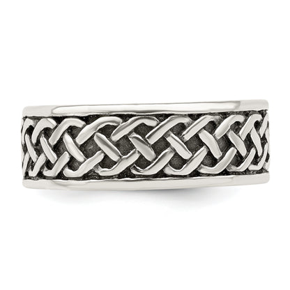 Sterling Silver Weave Design Ring