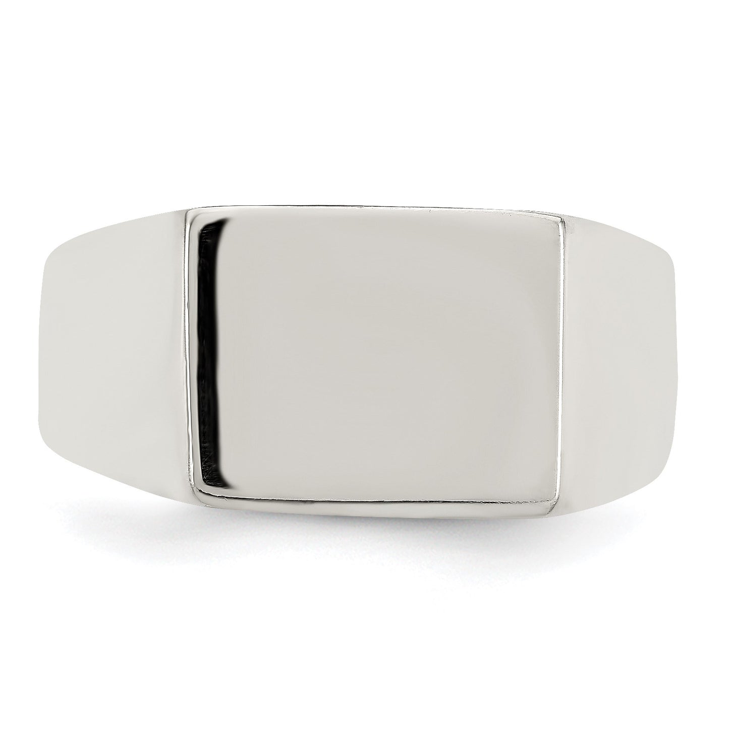 Sterling Silver 9x11mm Solid Back Signet Ring