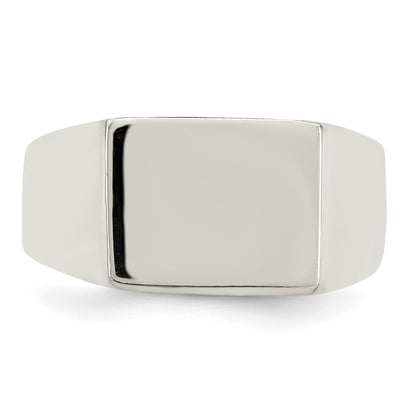 Sterling Silver 9x11mm Solid Back Signet Ring