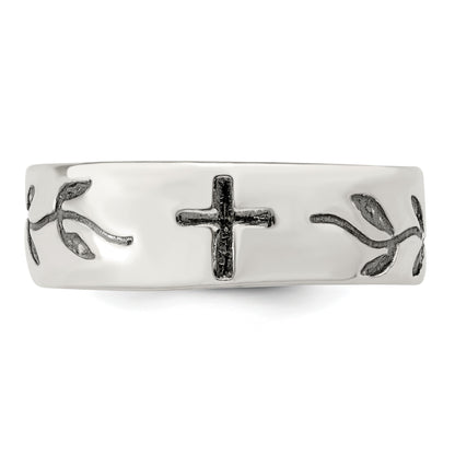 Sterling Silver Cross Design Ring