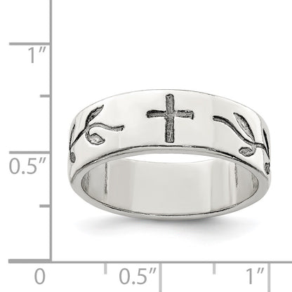 Sterling Silver Cross Design Ring