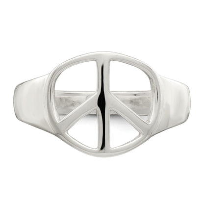 Sterling Silver Peace Sign Ring