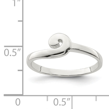 Sterling Silver Polished Swirl Ring