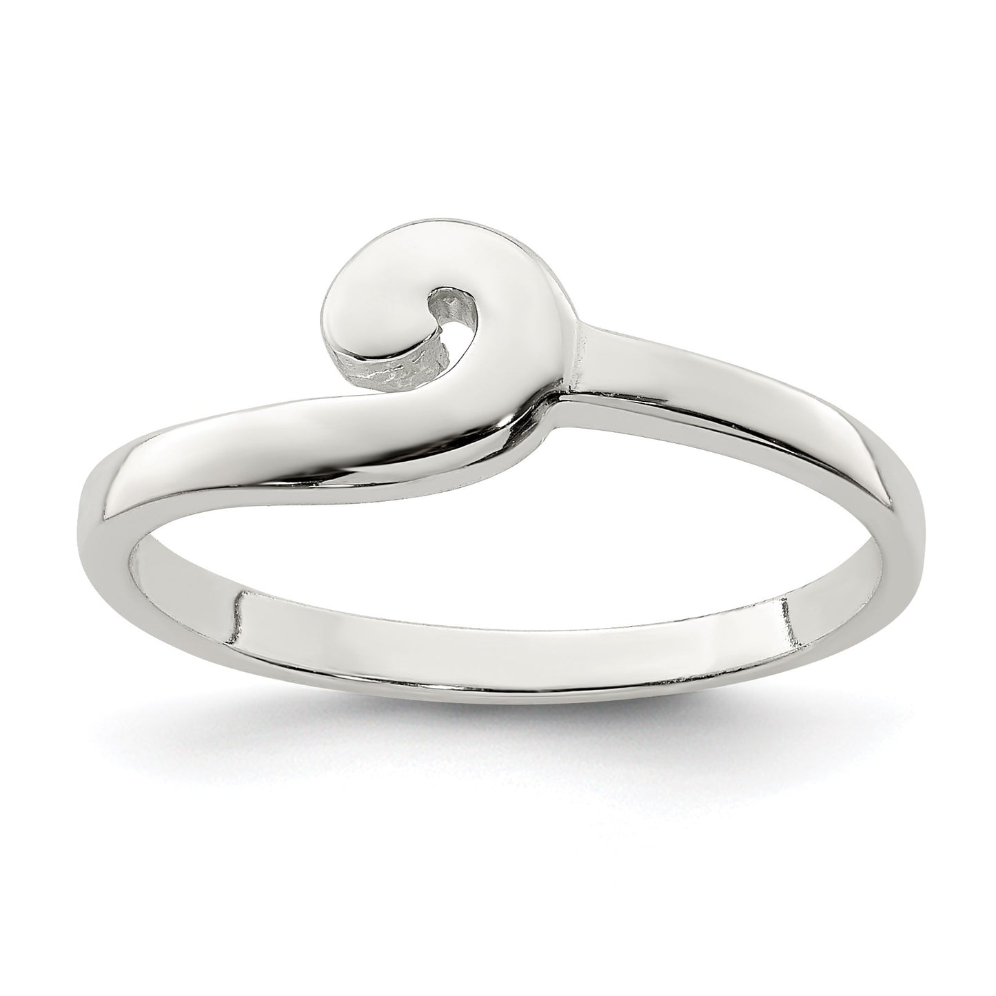 Sterling Silver Polished Swirl Ring