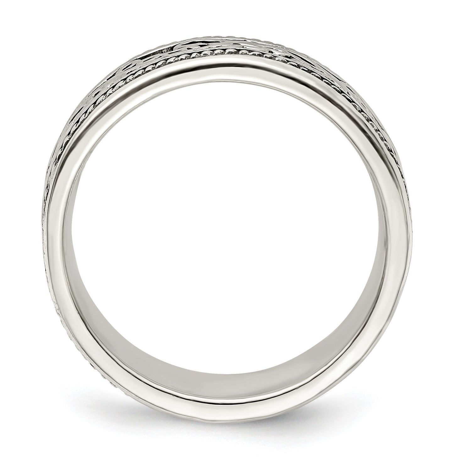 Sterling Silver Antiqued Band