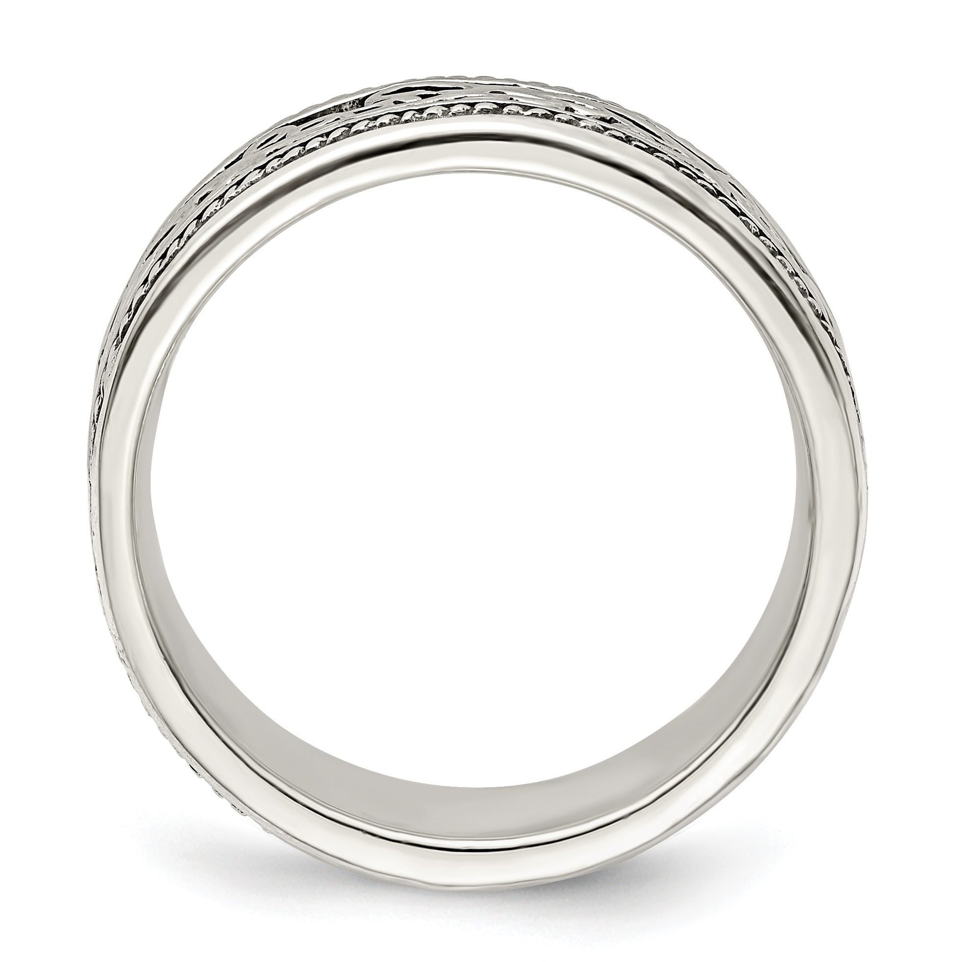 Sterling Silver Antiqued Band