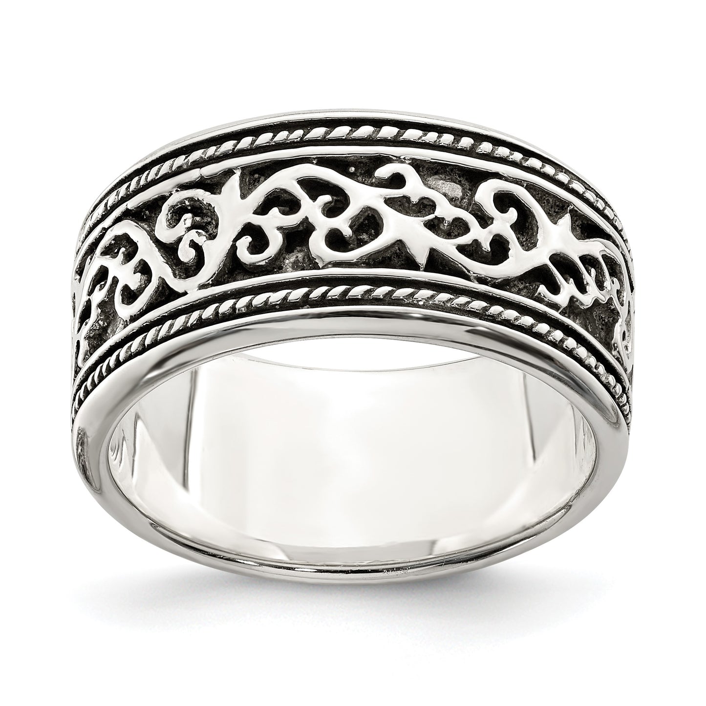 Sterling Silver Antiqued Band