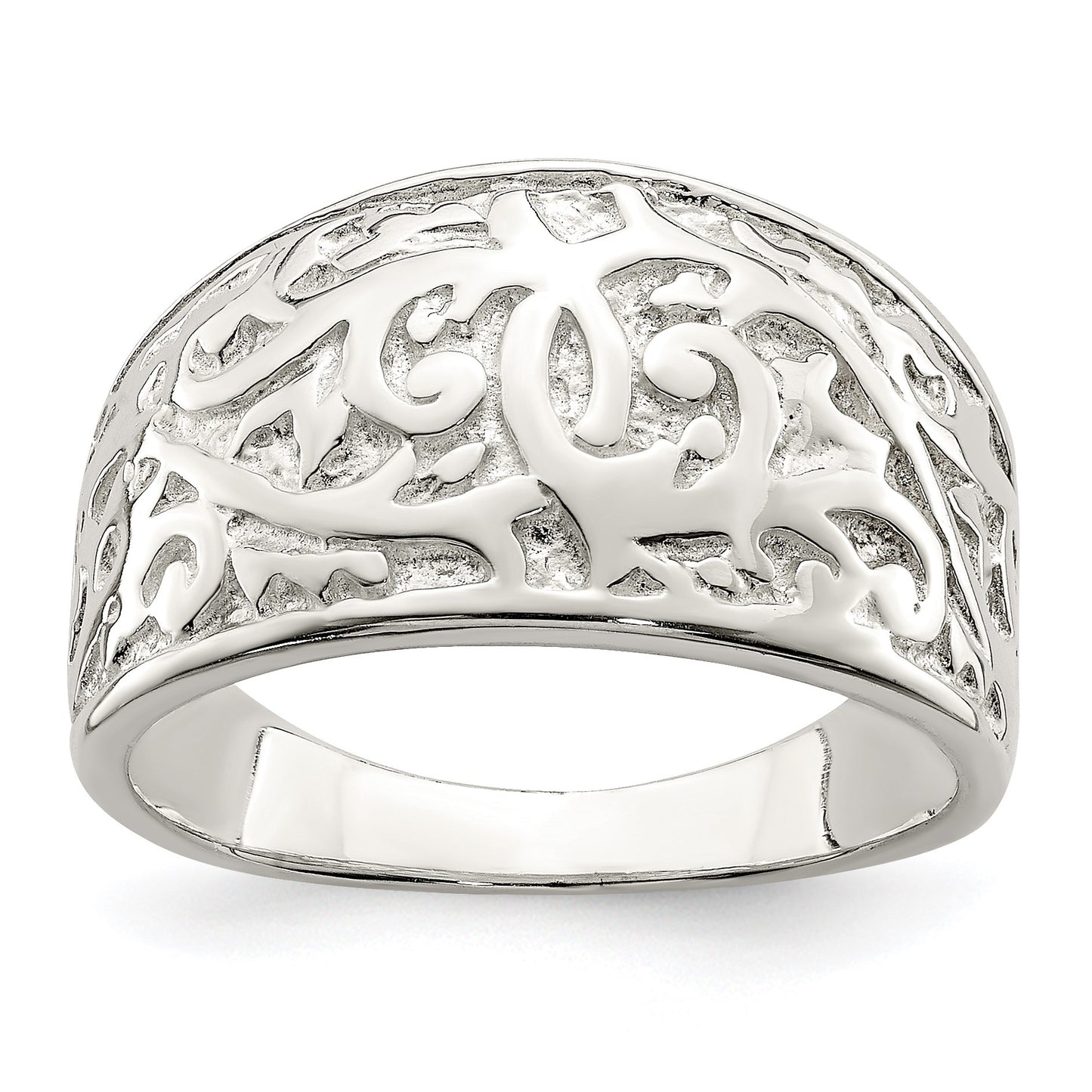 Sterling Silver Swirl Design Ring