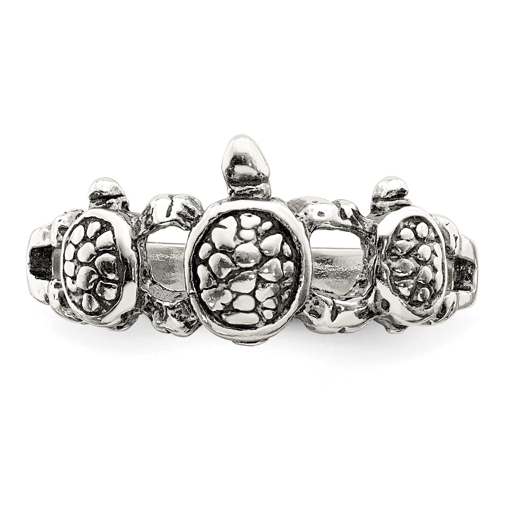Sterling Silver Antiqued Turtle Ring