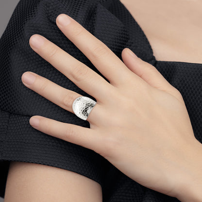 Sterling Silver Textured Dome Ring