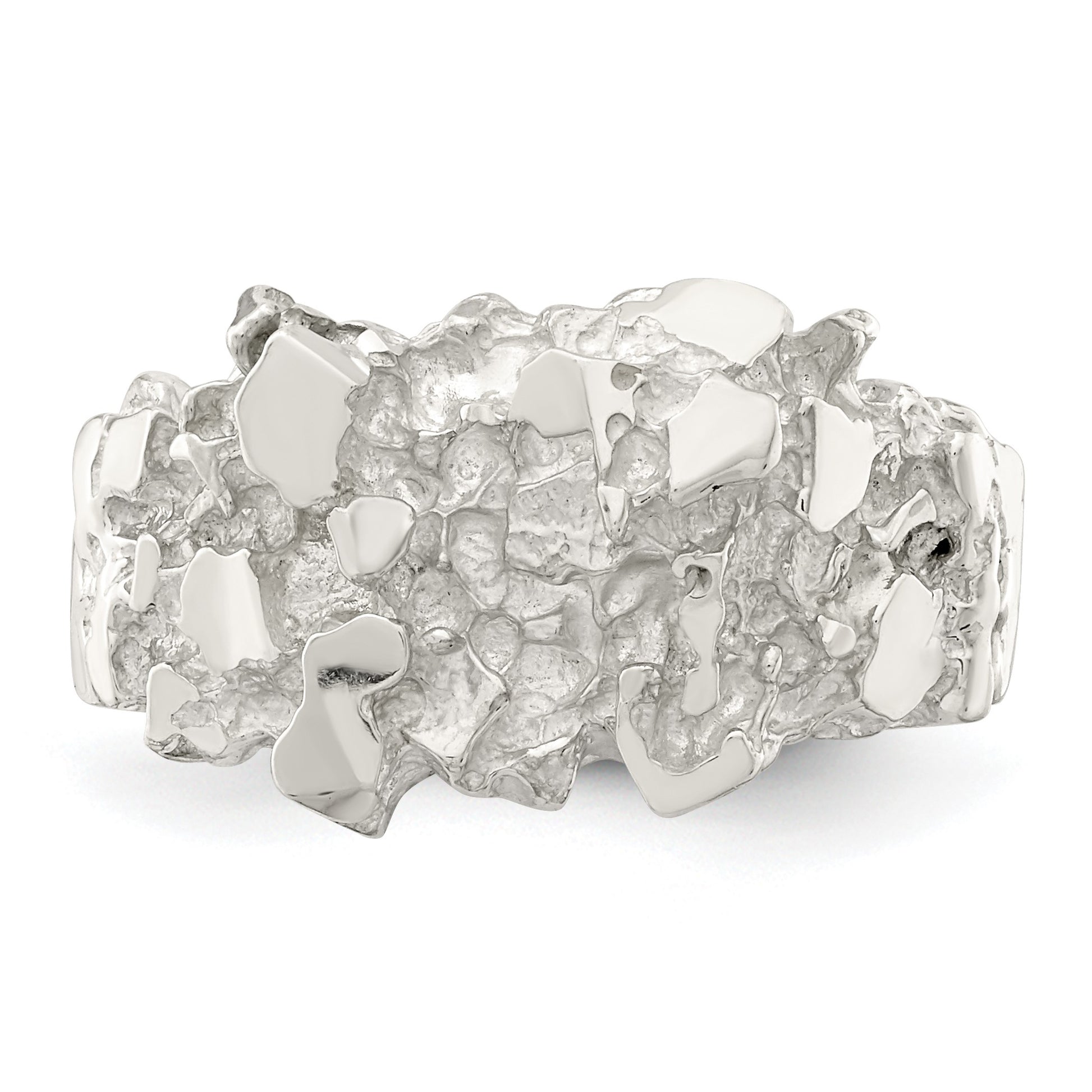 Sterling Silver Men's Nugget Ring