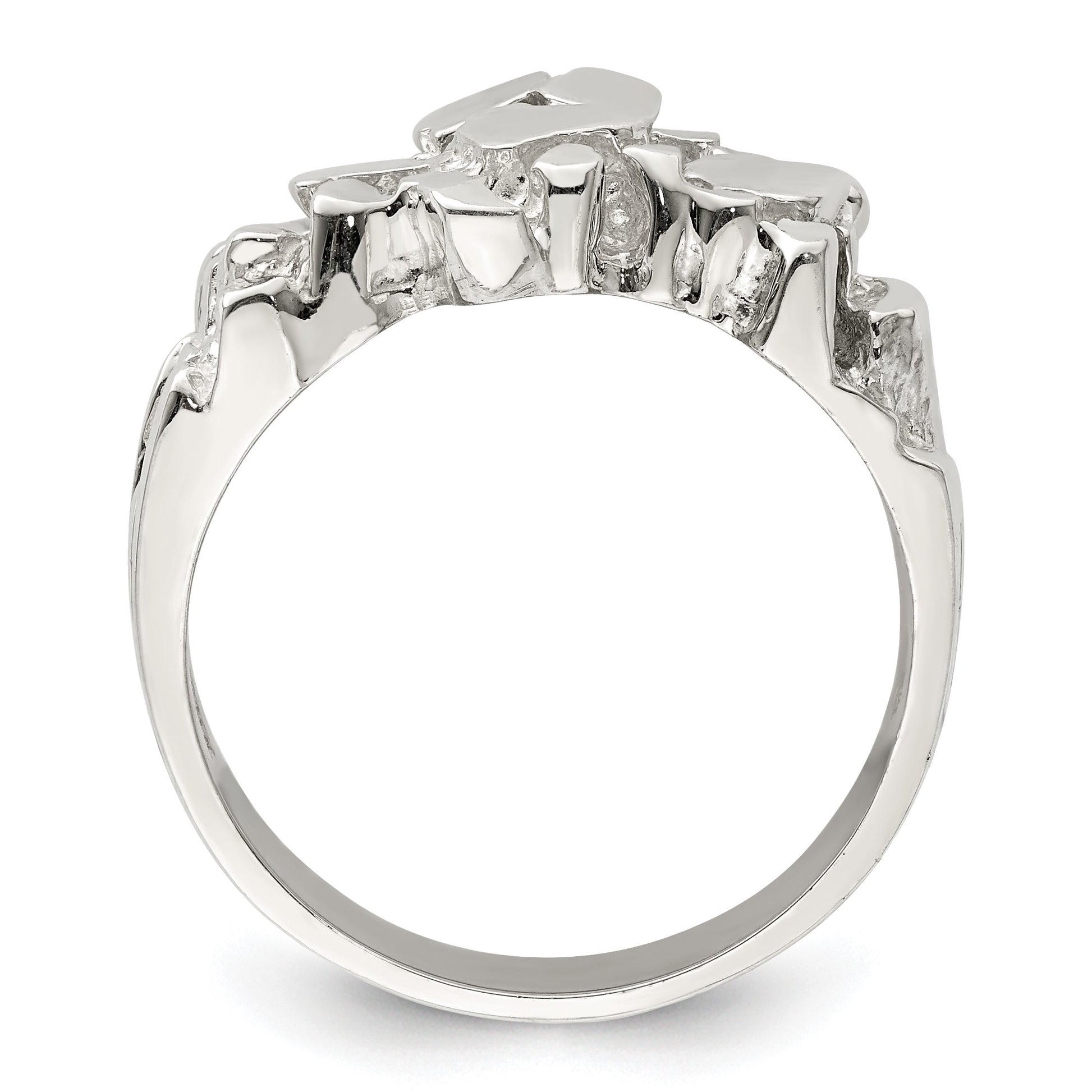 Sterling Silver Men's Nugget Ring