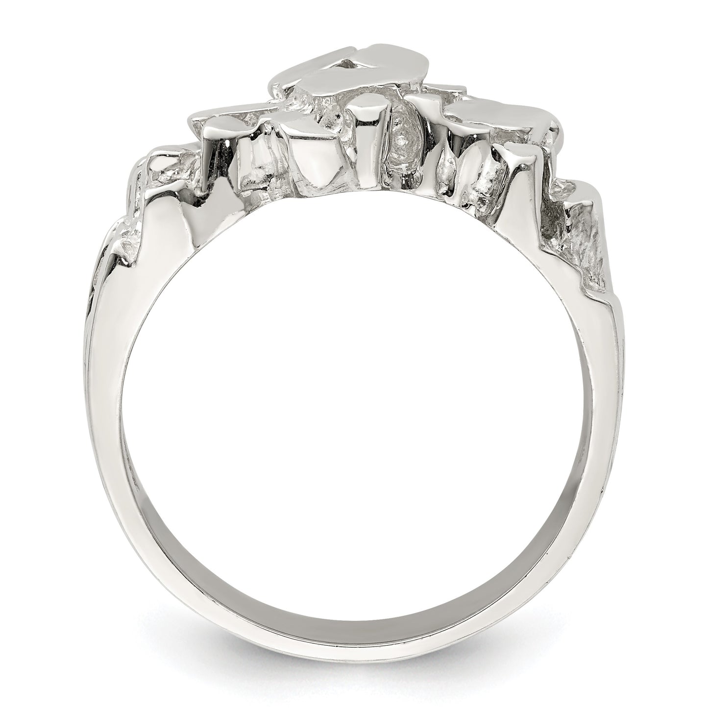 Sterling Silver Men's Nugget Ring