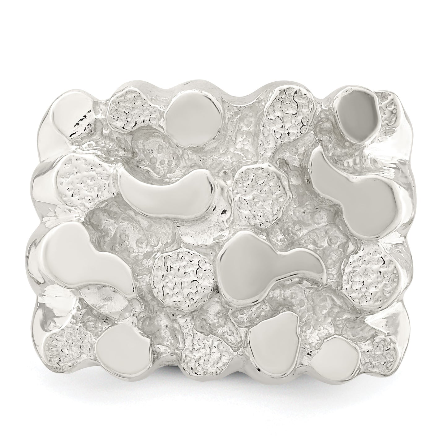 Sterling Silver Men's Nugget Ring