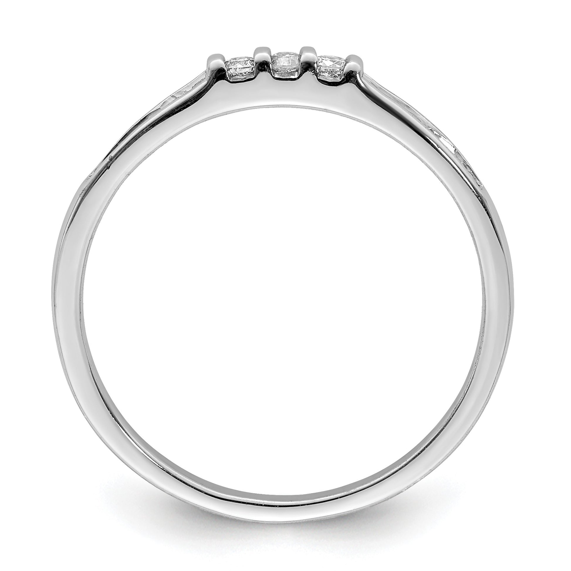 Sterling Silver Rhodium Plated Diamond Ring