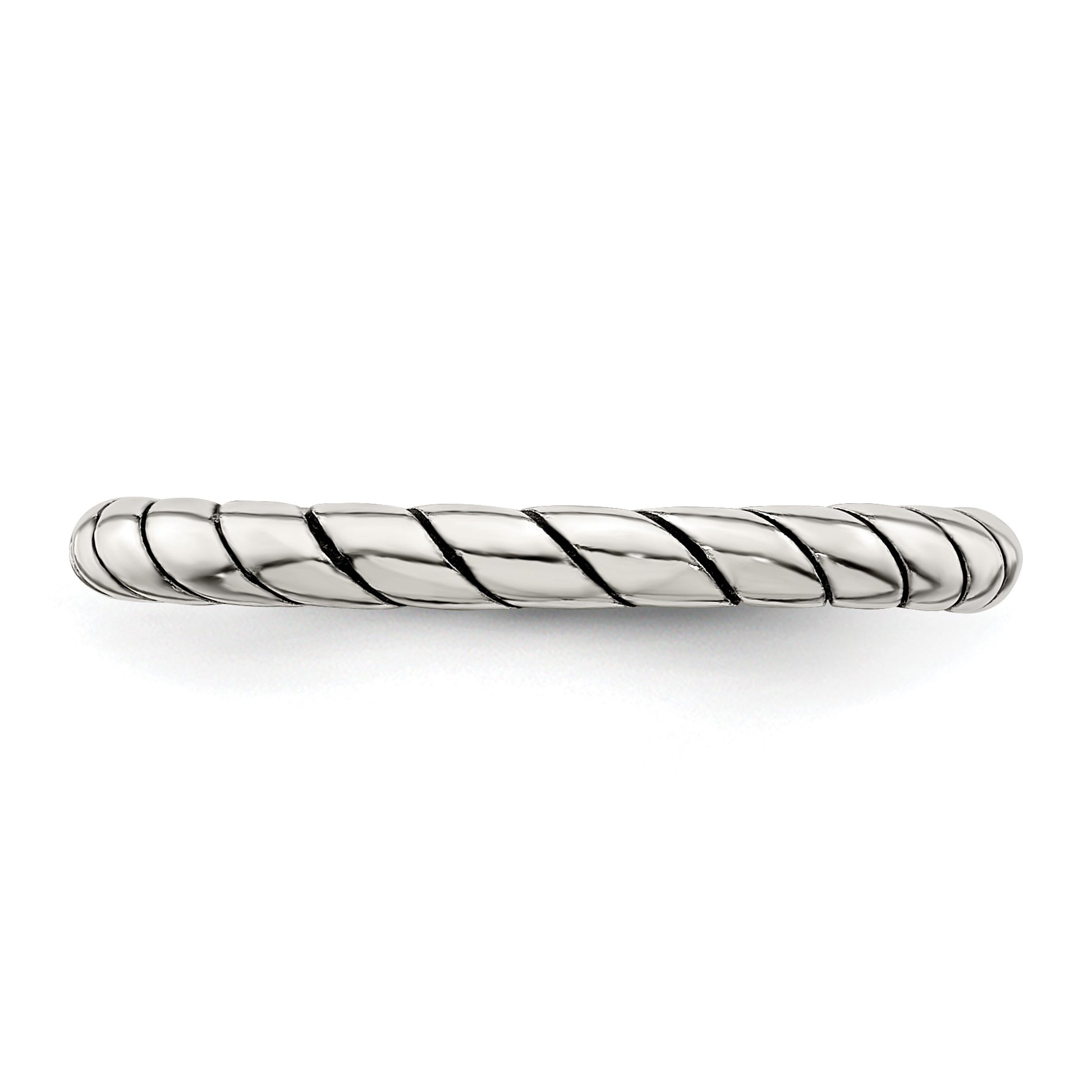 Sterling Silver Stackable Twist Ring