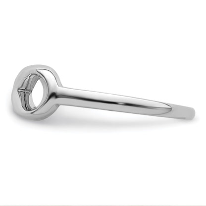 Sterling Silver Rhodium-plated Infinity Ring