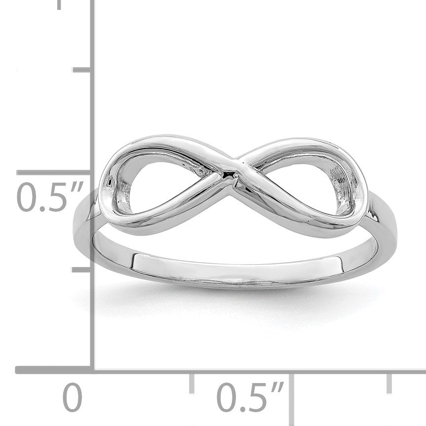 Sterling Silver Rhodium-plated Infinity Ring