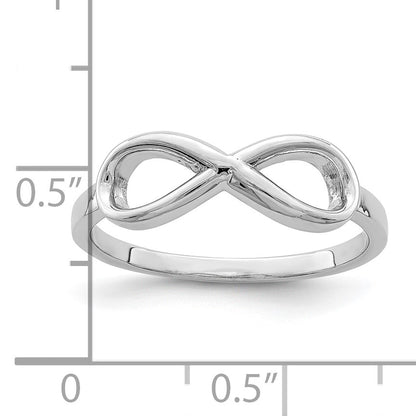 Sterling Silver Rhodium-plated Infinity Ring