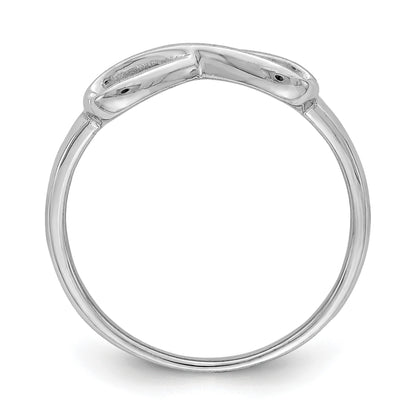Sterling Silver Rhodium-plated Infinity Heart Ring
