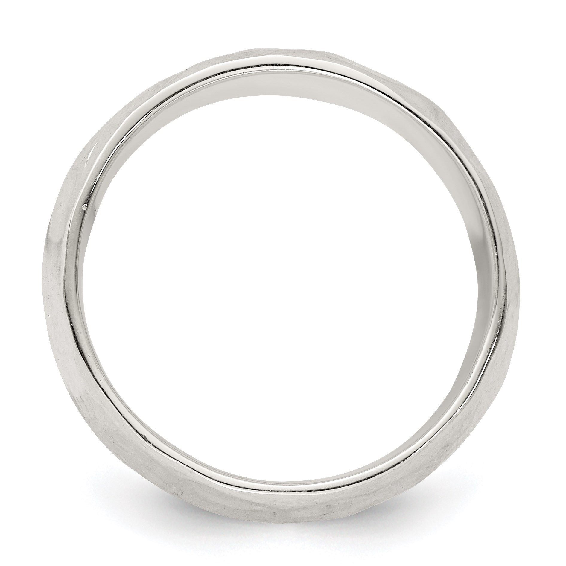 Sterling Silver Hammered Polished Ring