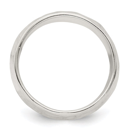 Sterling Silver Hammered Polished Ring