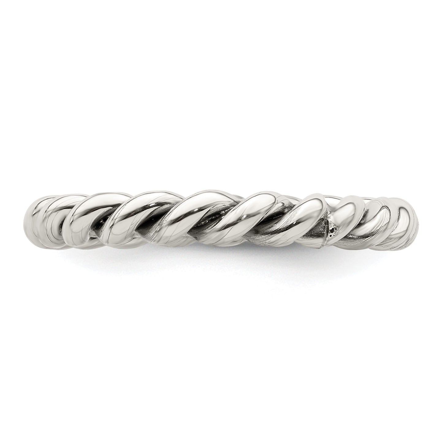 Sterling Silver Antiqued Twisted 3mm Women's Ring