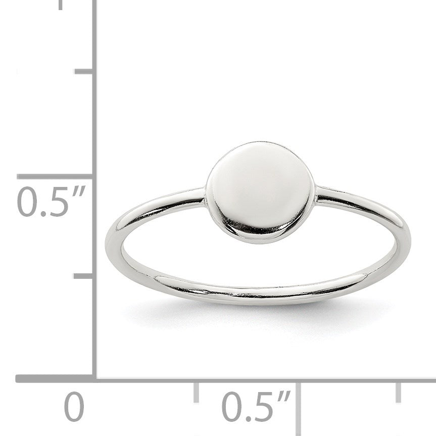 Sterling Silver Polished Circle Ring