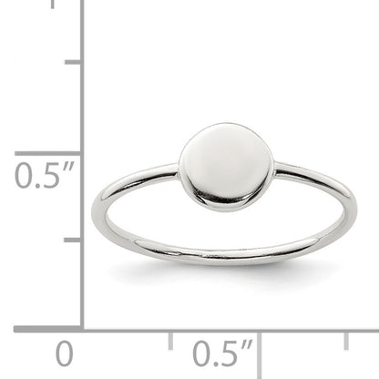 Sterling Silver Polished Circle Ring