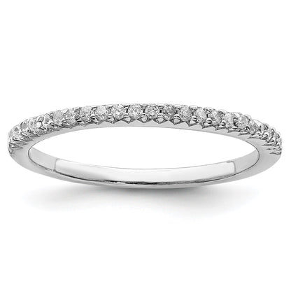 Sterling Silver Rhodium-plated Polished CZ Ring