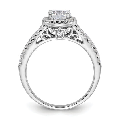 Sterling Silver Rhodium-plated & CZ Ring