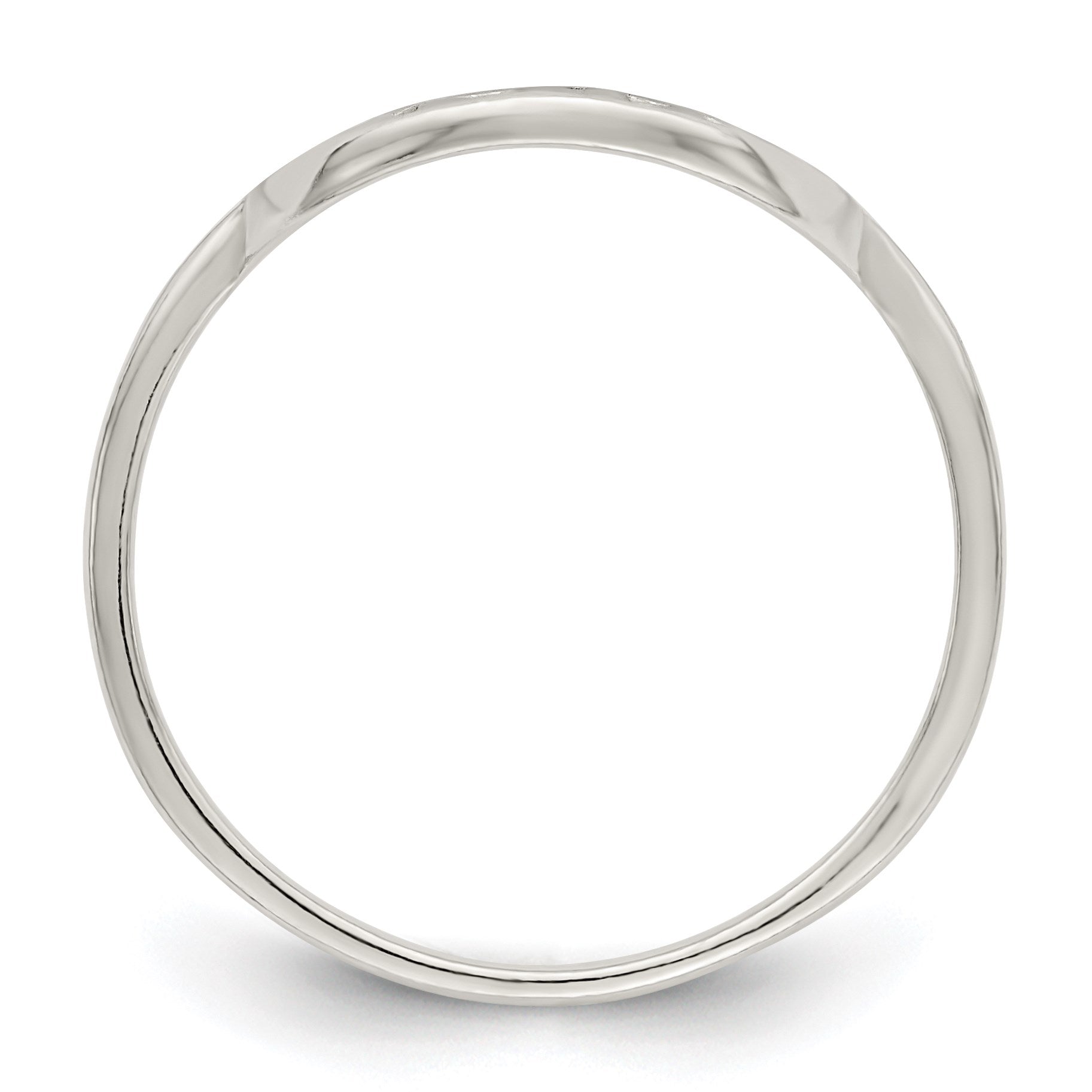 Sterling Silver Polished Tree Ring