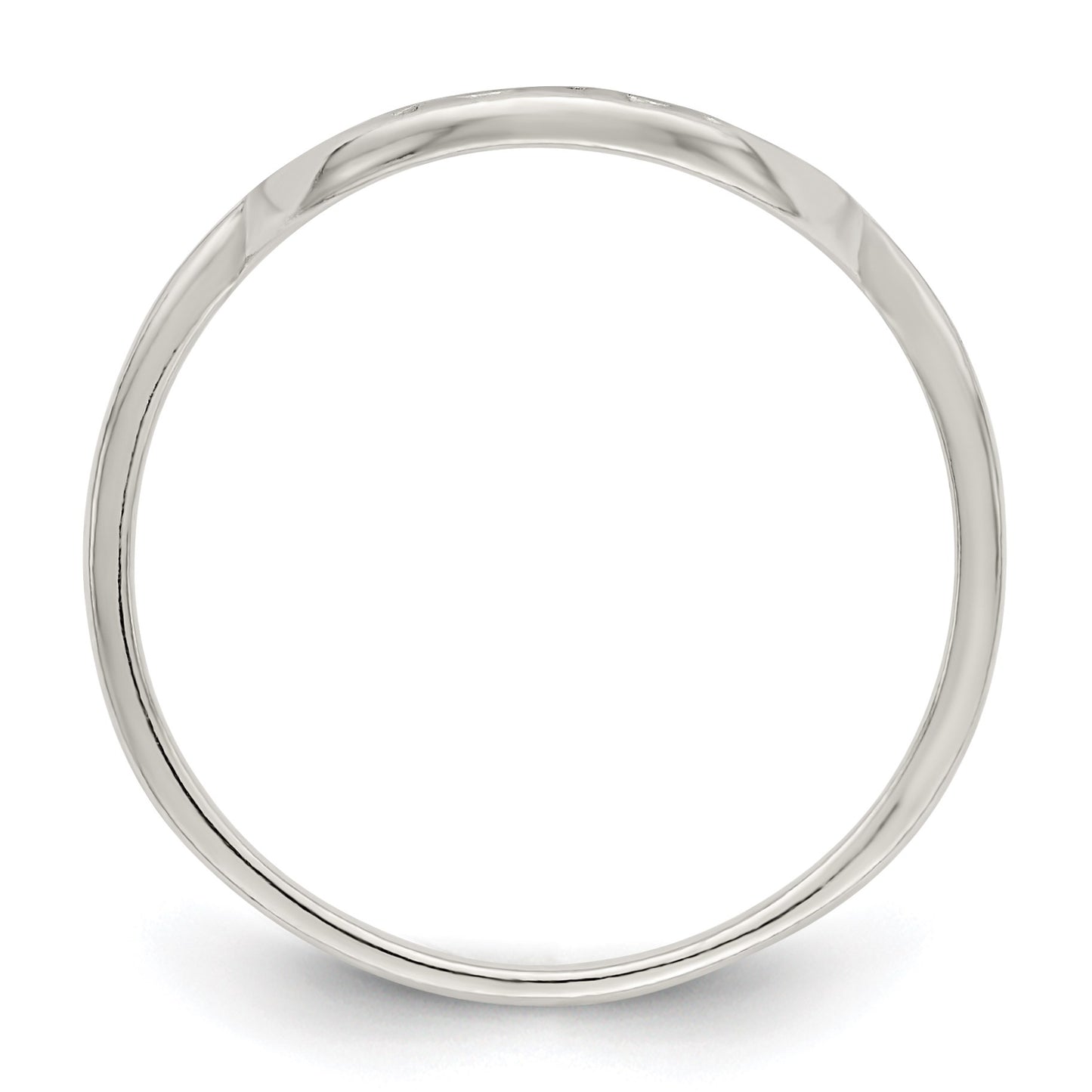 Sterling Silver Polished Tree Ring