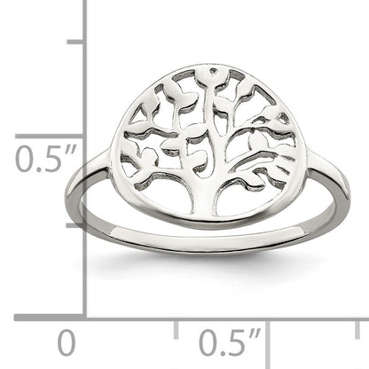 Sterling Silver Polished Tree Ring