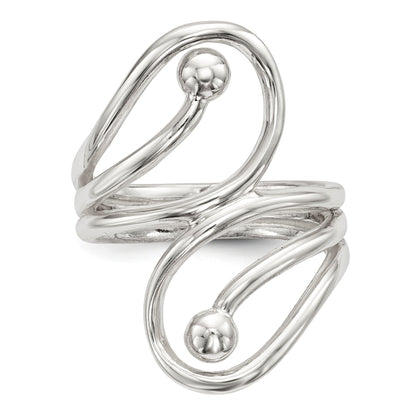 Sterling Silver Polished Fancy Swirl Ring