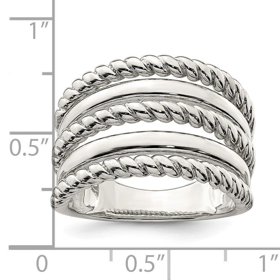 Sterling Silver Polished Fancy Ring