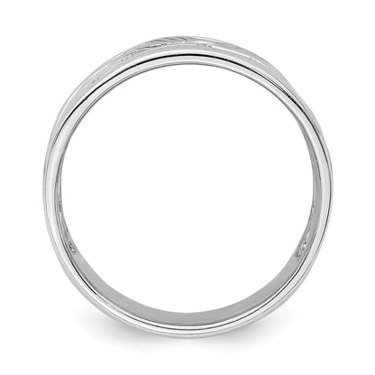 Sterling Silver Rhodium-plated Flower Ring