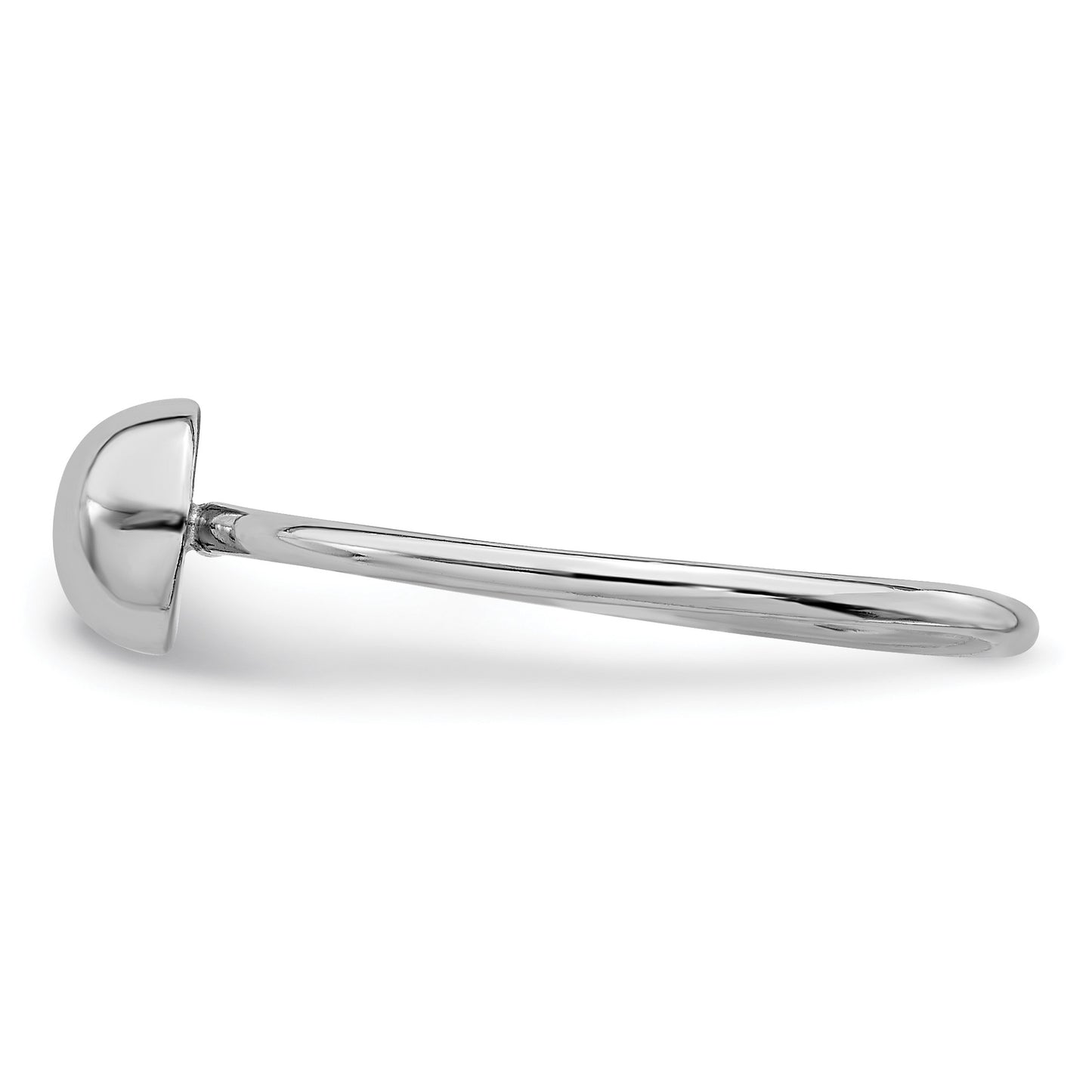 Sterling Silver Rhodium-plated Polished Bead Ring