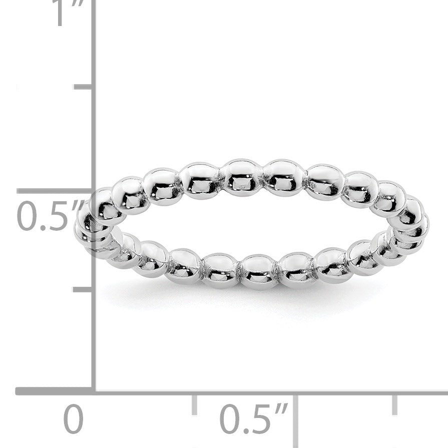 Sterling Silver Rhodium Plated Ring
