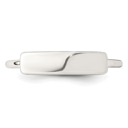 Sterling Silver Polished Engraveable Top Ring