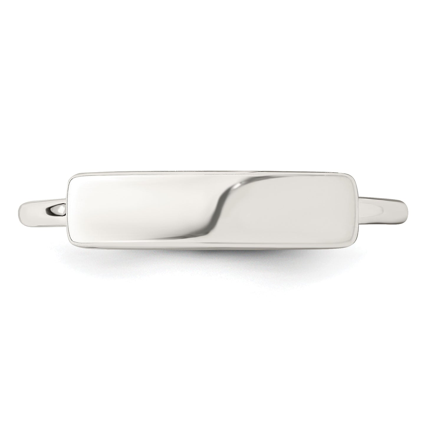 Sterling Silver Polished Engraveable Top Ring