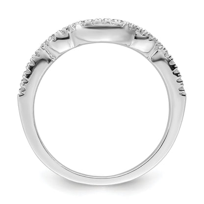 Sterling Silver Rhodium plated 2 piece CZ Bridal Ring Set