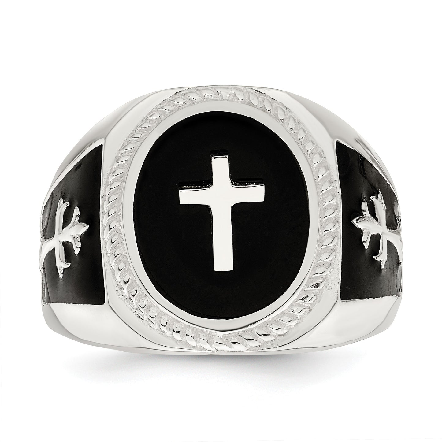 Sterling Silver Black Agate Ring