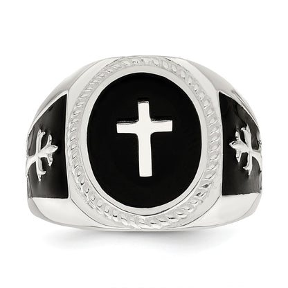 Sterling Silver Black Agate Ring
