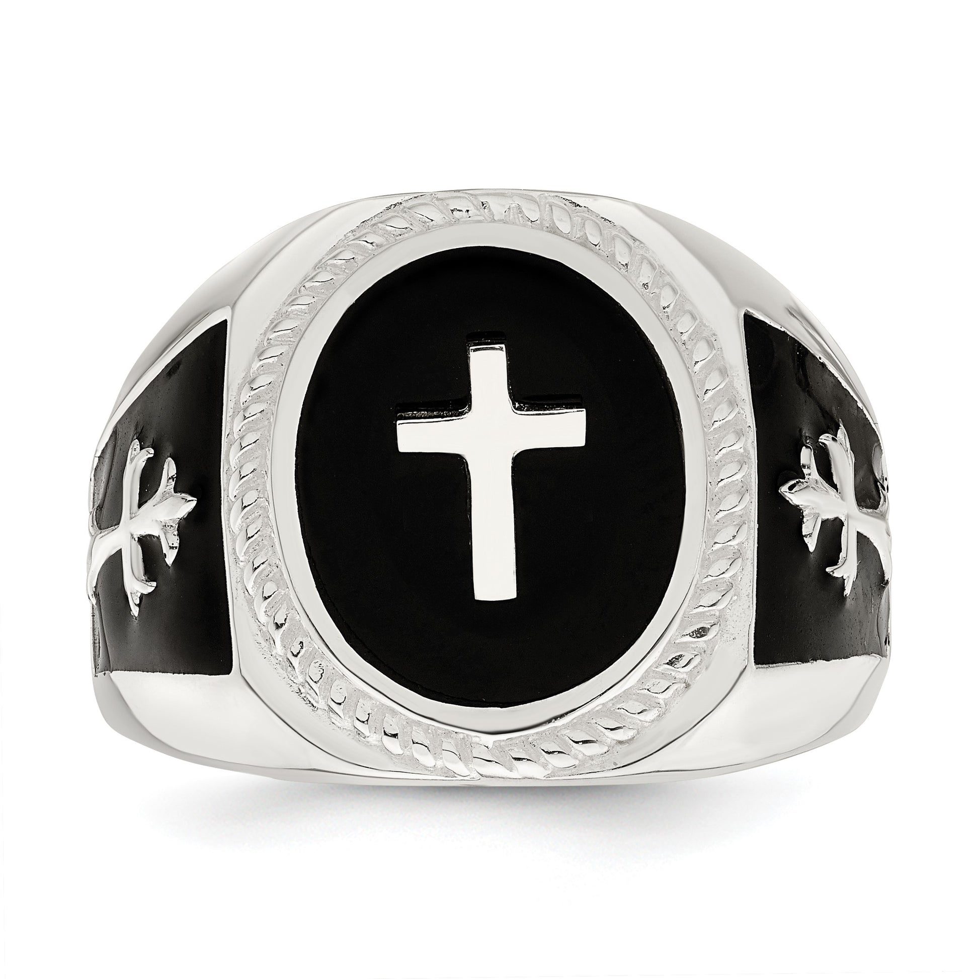 Sterling Silver Black Agate Ring